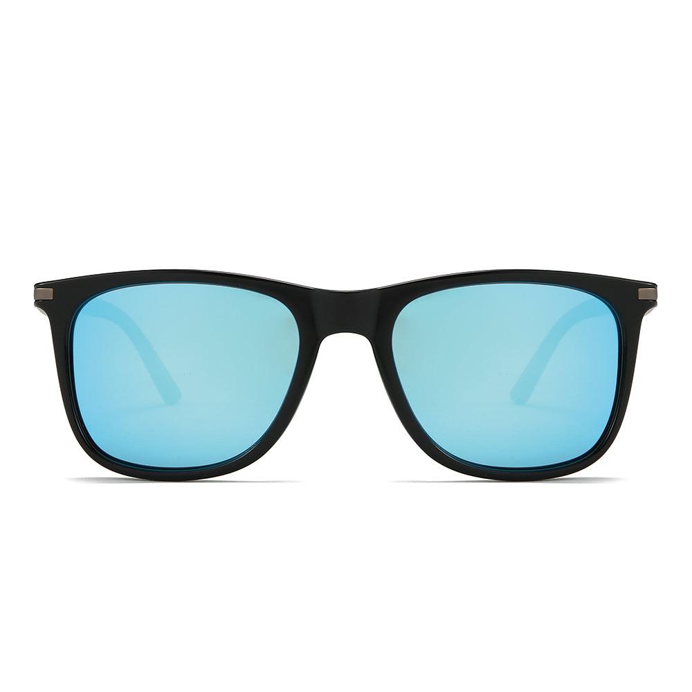 Dogller Classic Square Sunglasses, Blue Mirror