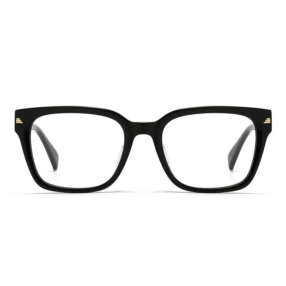 Black Acetate Square Tinted Eyeglasses Dollger