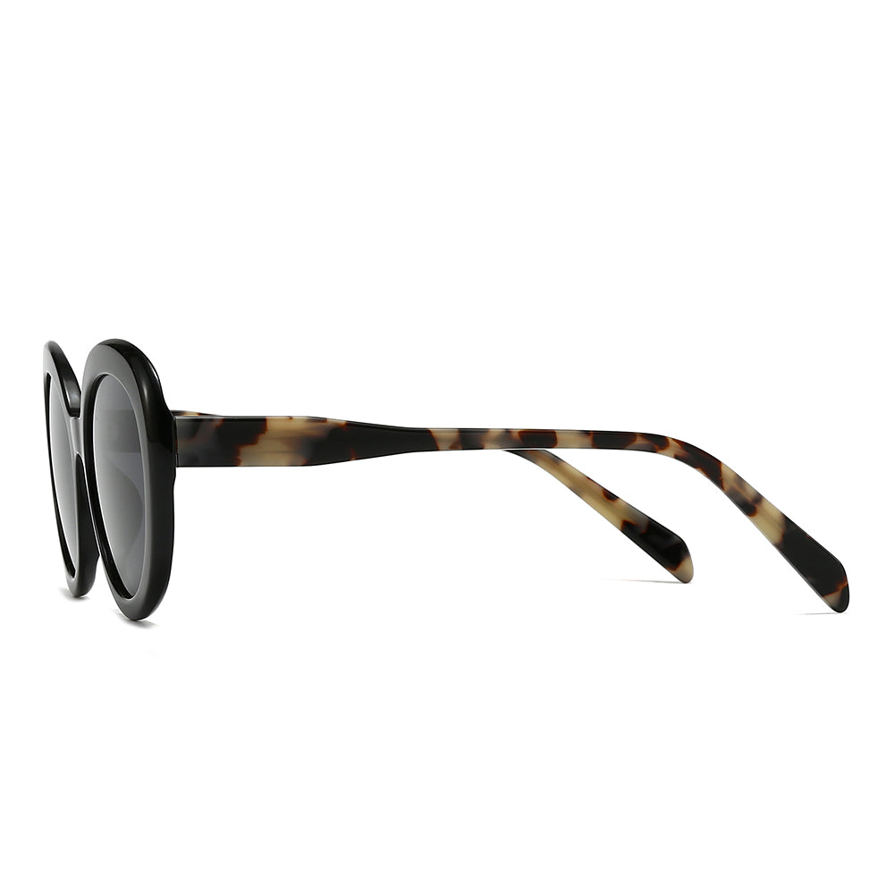 Round Retro Cat-Eye Tinted Sunglasses