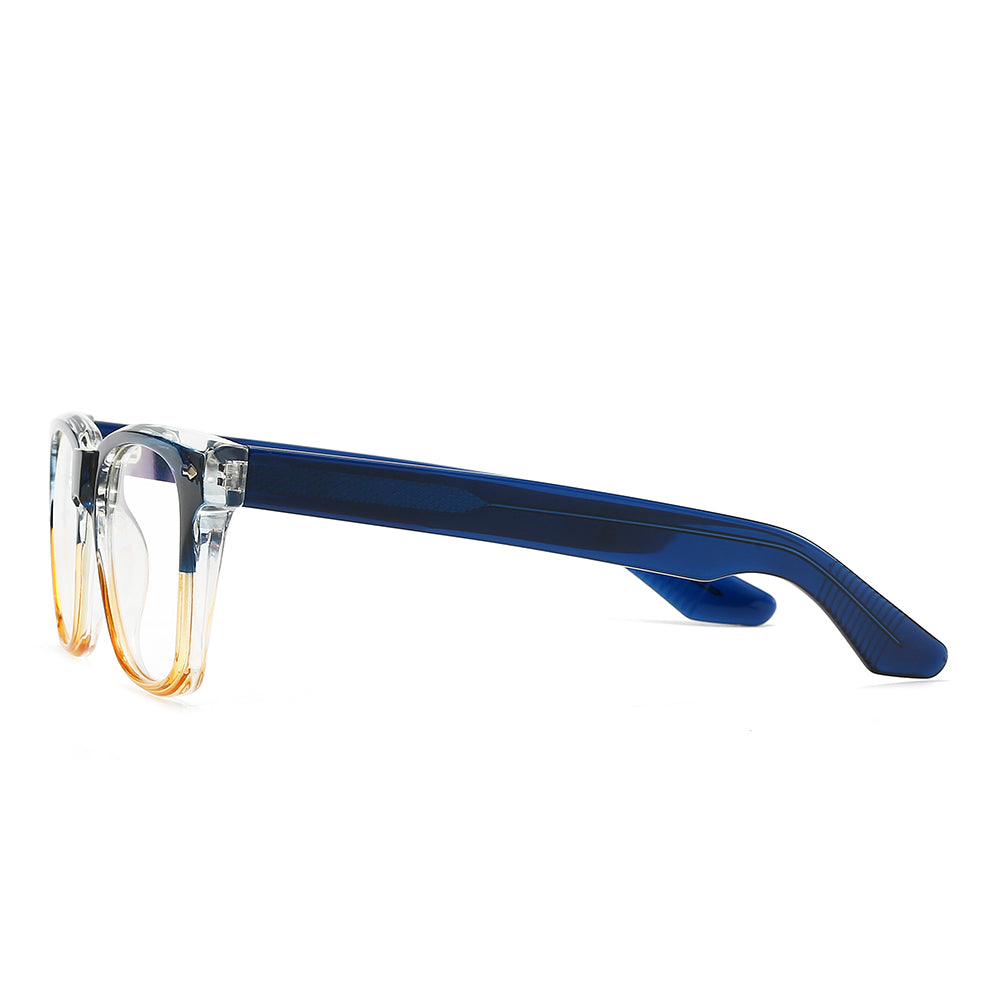 Dollger Wide Thick Trapezoid Eyeglasses