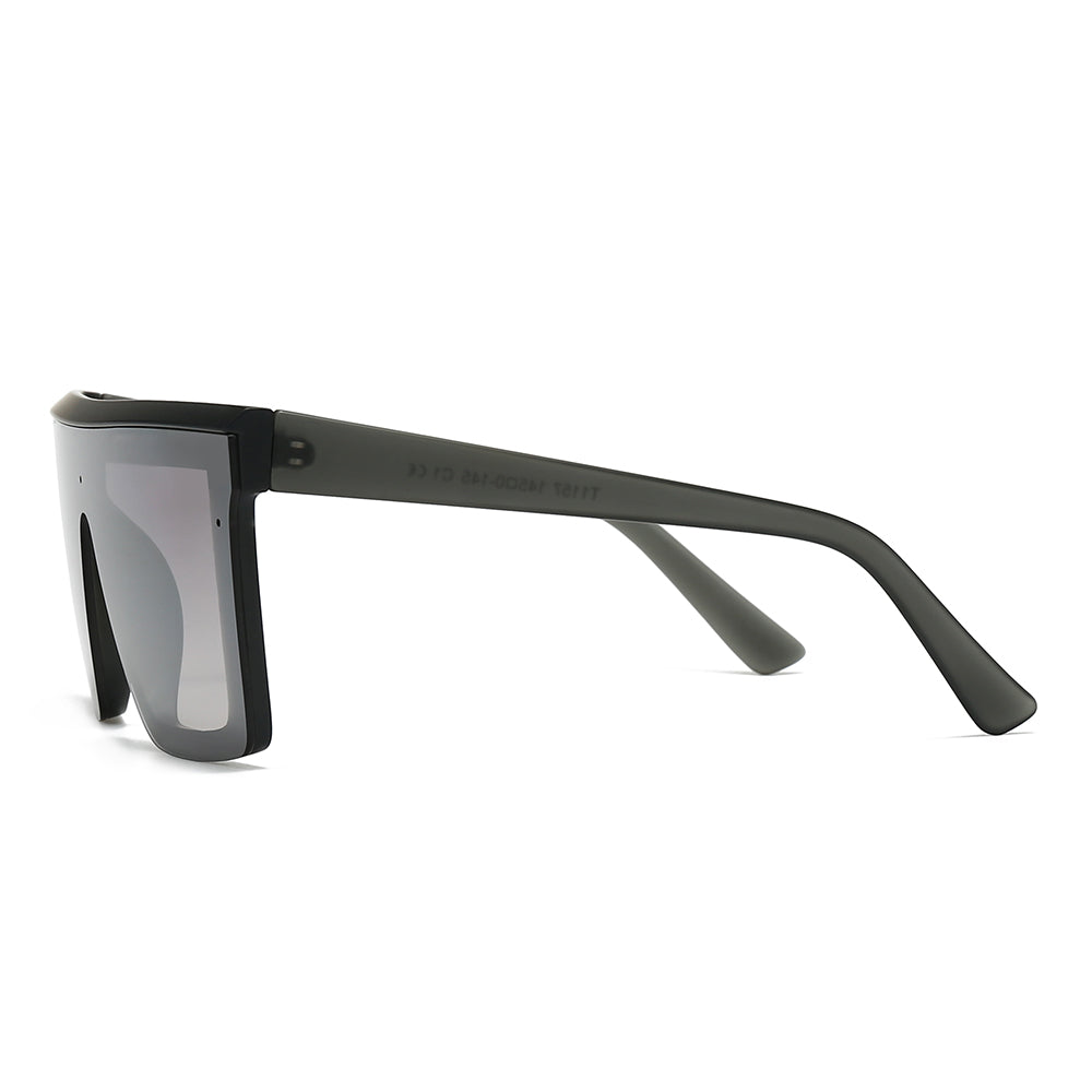 Dollger Black Rectangle Aviator Sunglasses