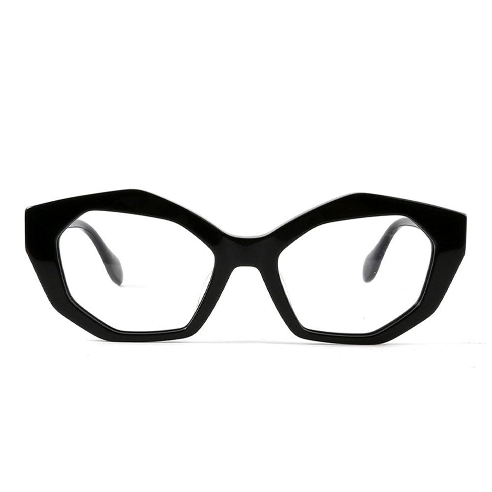 Cat Eye Polygon Acetate Geometric Eyeglasses