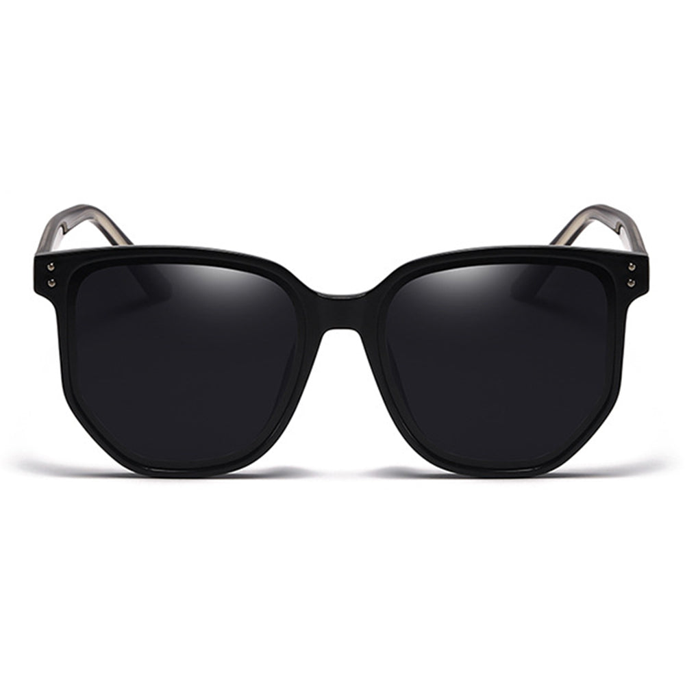 Retro Circle Frame Resin Sunglasses