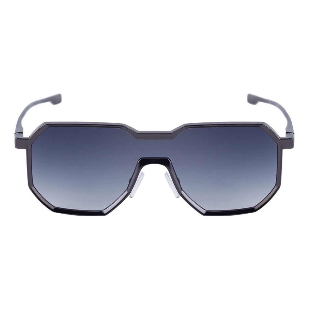 Punk style one piece large frame polygonal trendy sunglasses - MyDollger