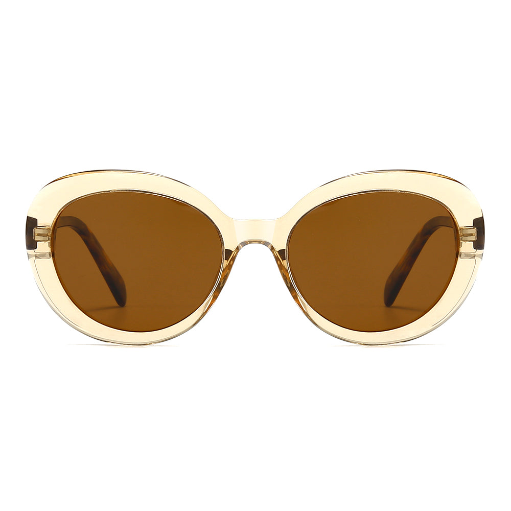 Round Retro Cat-Eye Tinted Sunglasses - MyDollger