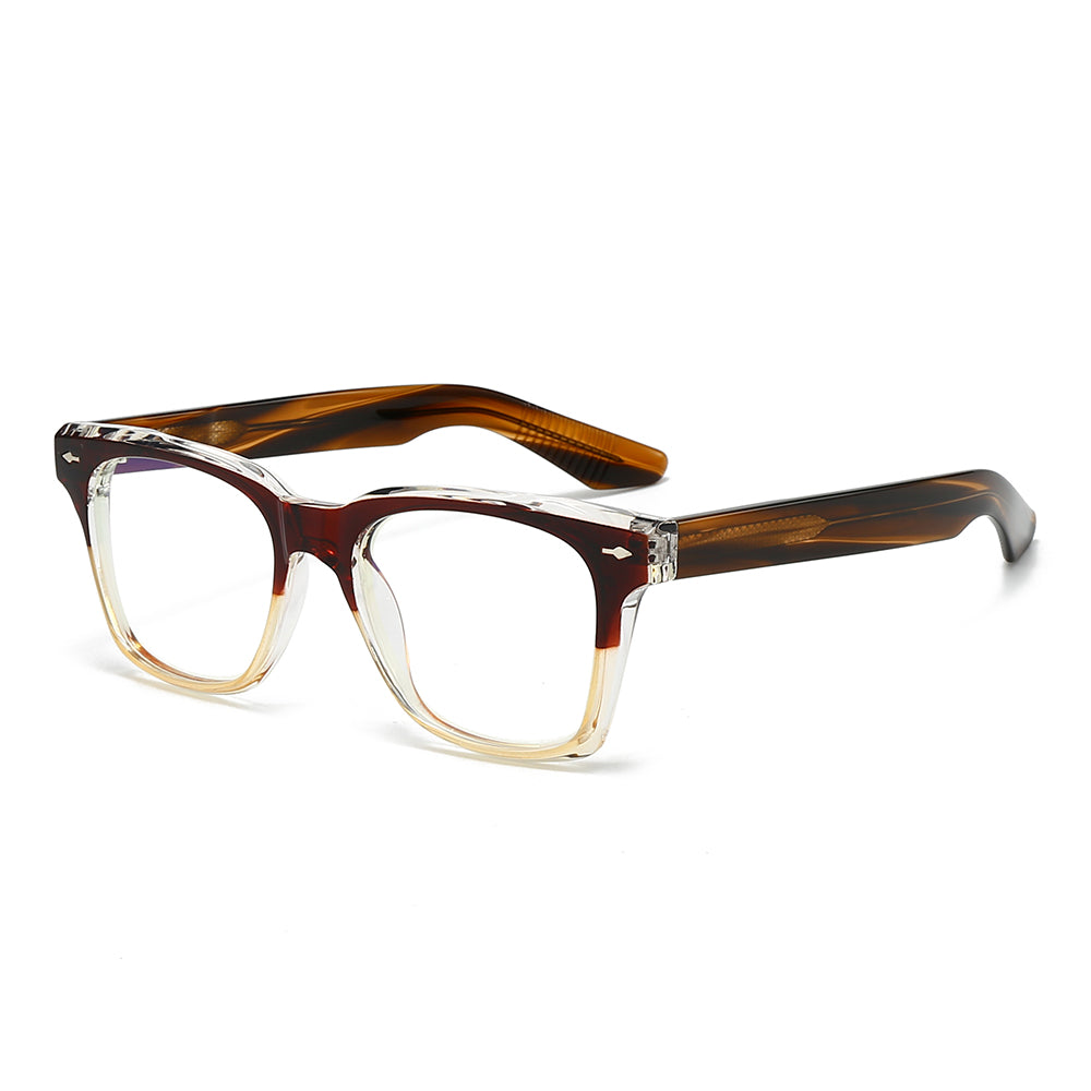 Dollger Wide Thick Trapezoid Eyeglasses