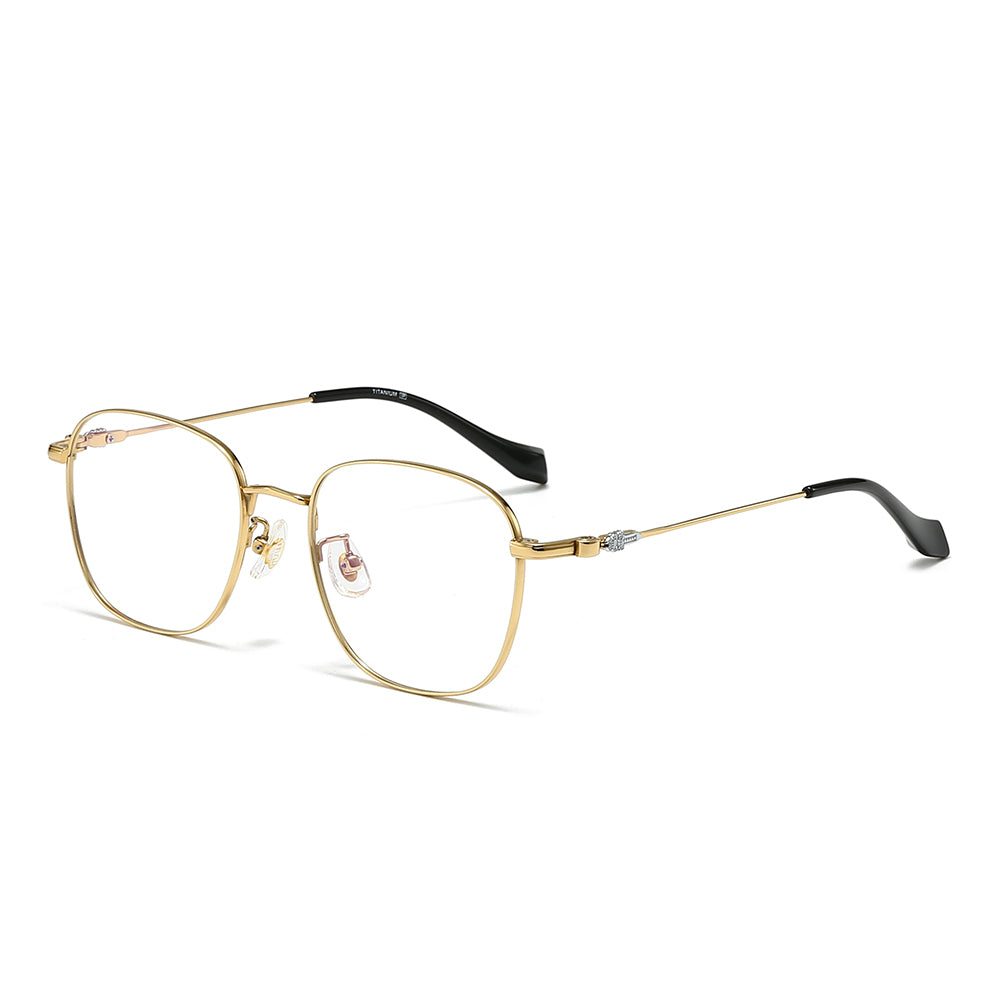 Dollger Oversized Titanium Square Eyeglasses