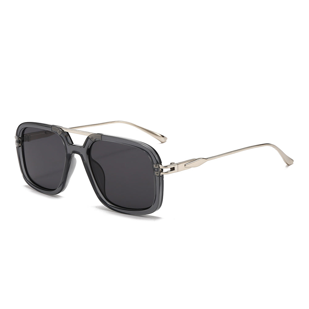 Dollger Oversized Square Aviator Tinted Sunglasses