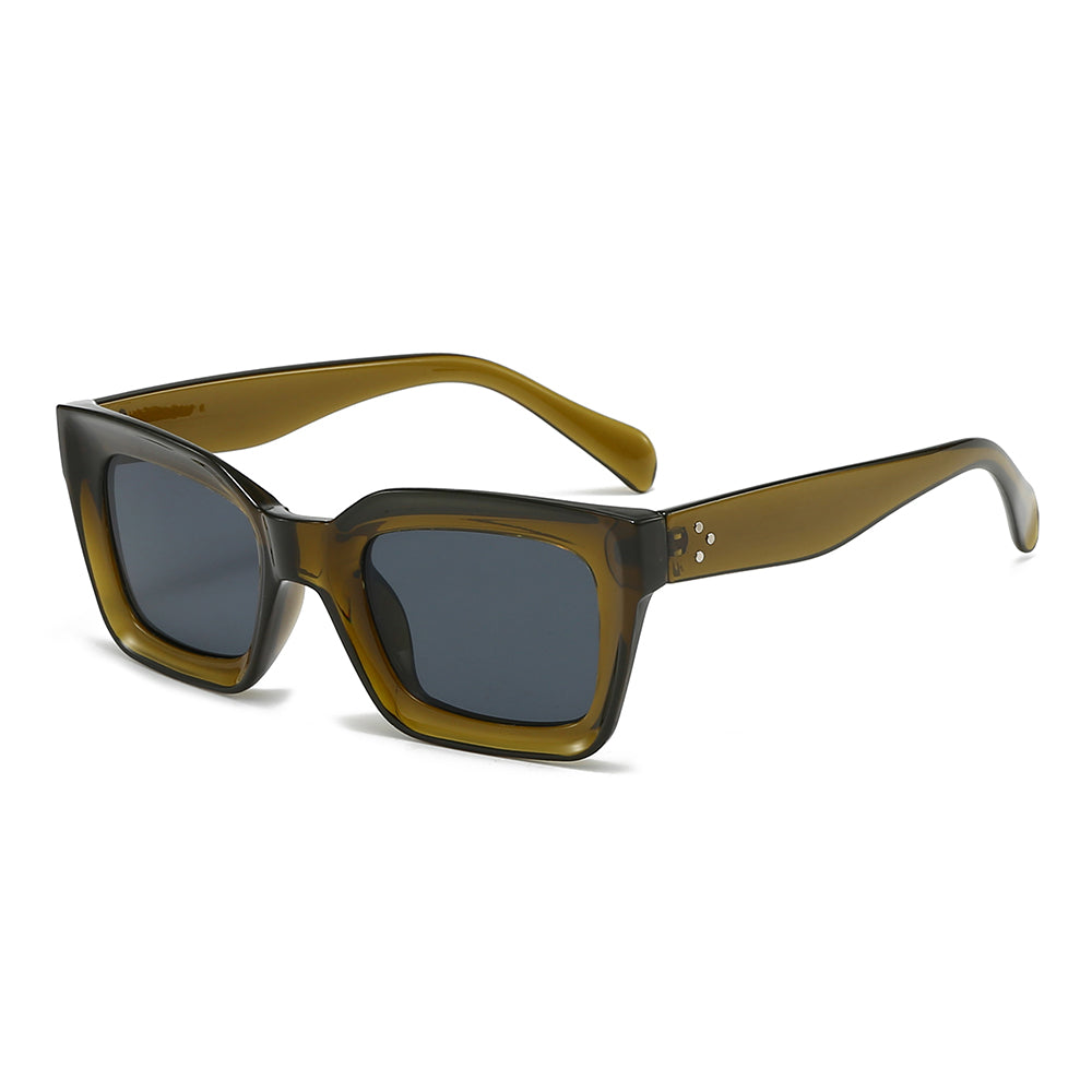 Dollger Thick Acetate Trapezoidal Sunglasses