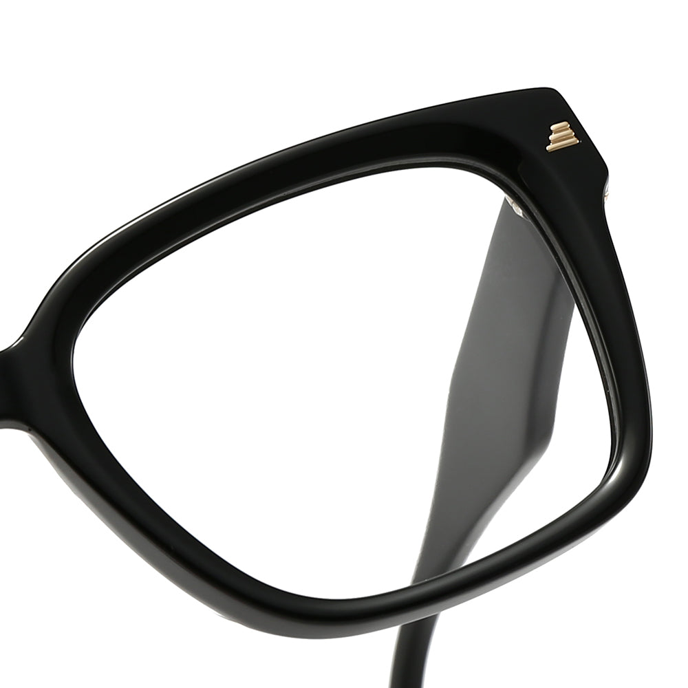 Dollger Black Acetate Square Tinted Eyeglasses - MyDollger