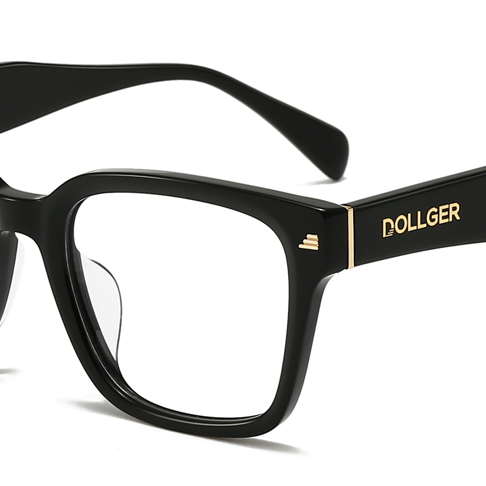 Dollger Black Acetate Square Tinted Eyeglasses - MyDollger