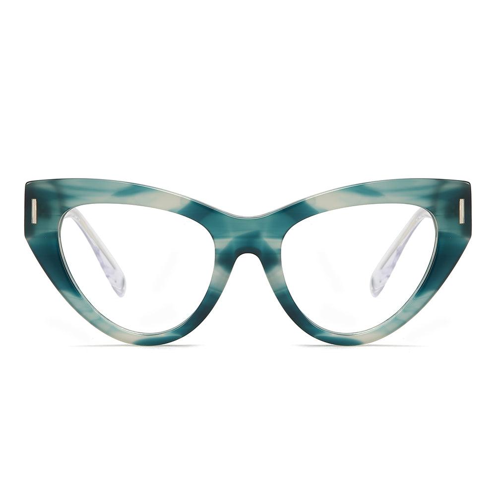 Dollger Cat Eye Ivory Turquoise Eyeglasses - MyDollger