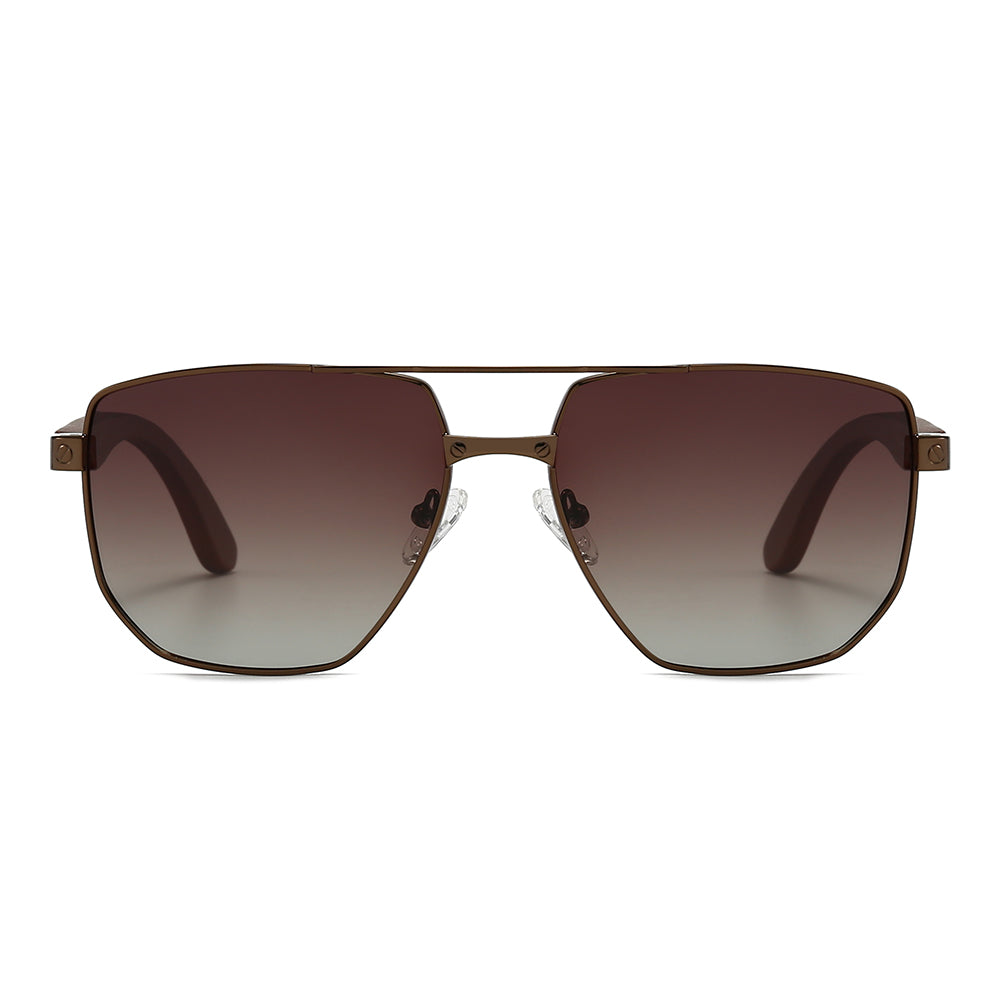 Dollger Wood Vintage Aviator Sunglasses