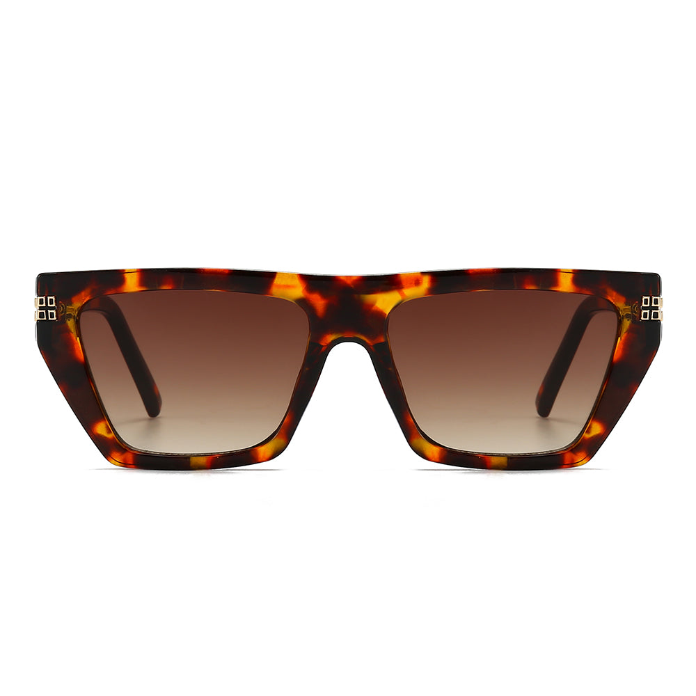 Dollger Thick Geek-Chic Geometric Tinted Sunglasses