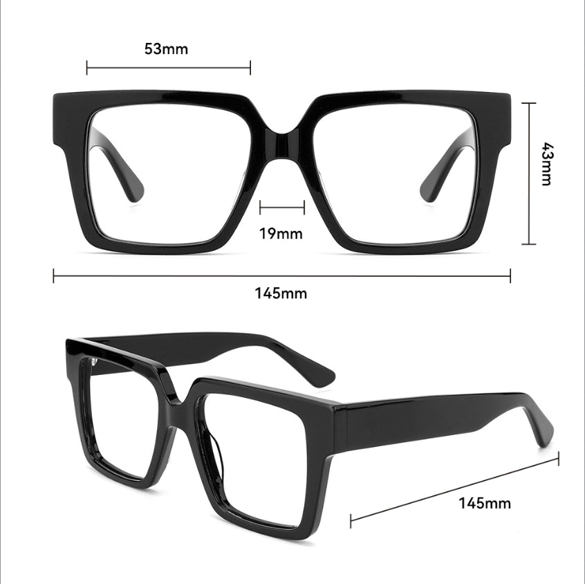 Oversize Square Nerdy Glasses
