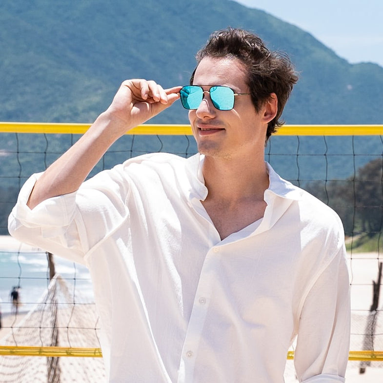 Dollger Oversized White Frame Sunglasses Gradient Lens Resort Glam The OG Festival Frame | White – Bad English main image 4