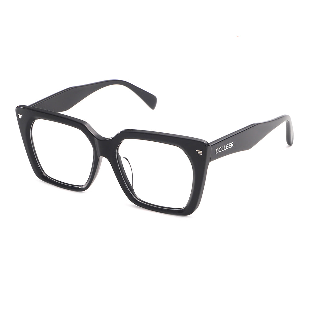 Dollger Black Oversized Acetate Butterfly Eyeglasses