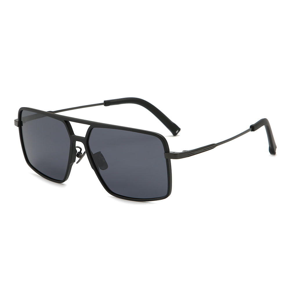 Dollger Titanium Frame Square Aviator Sunglasses
