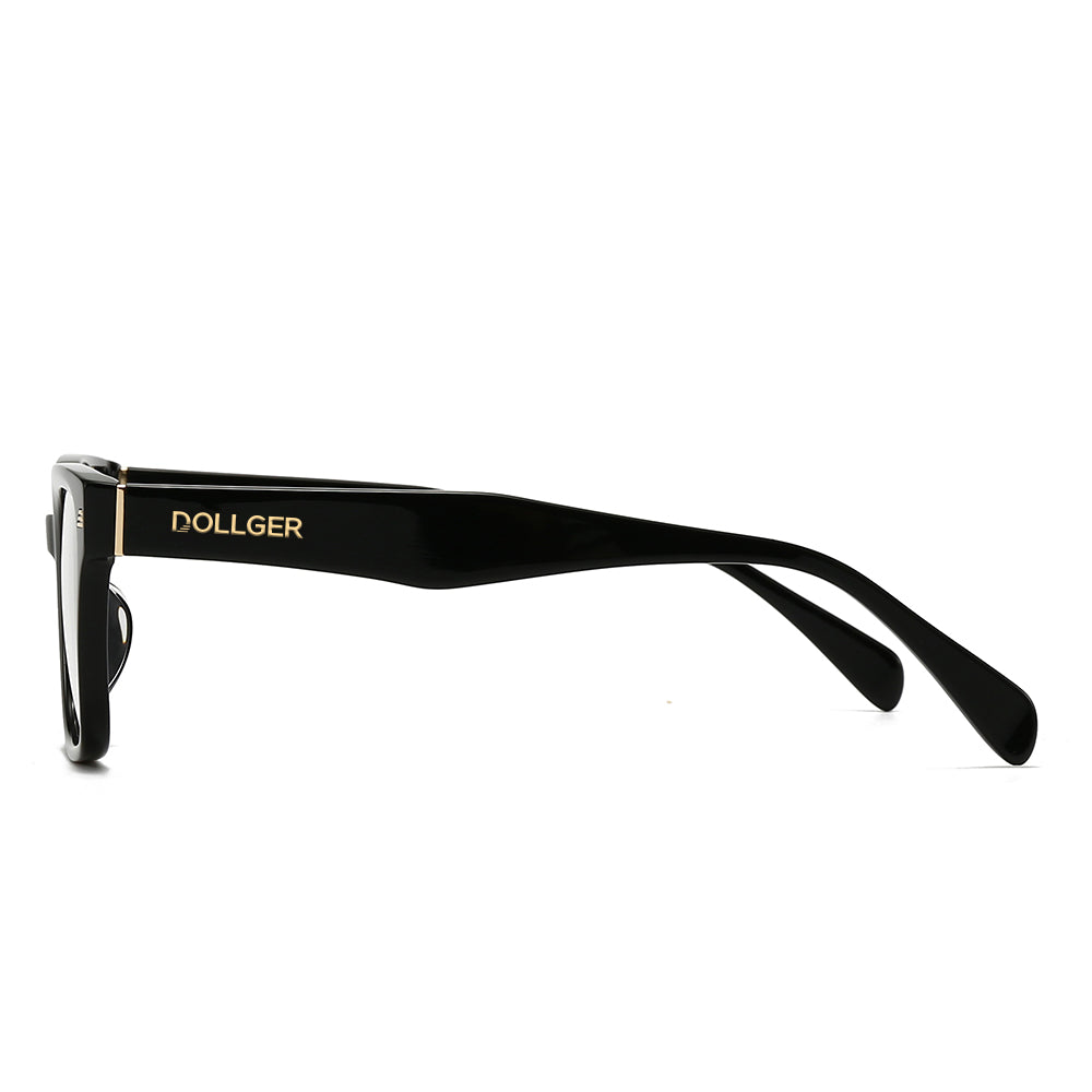 Dollger Black Acetate Square Tinted Eyeglasses - MyDollger