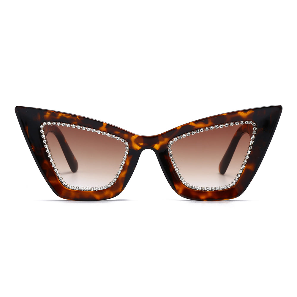 Dollger Retro-Vintage Lightweight Cat-Eye Tinted Sunglasses