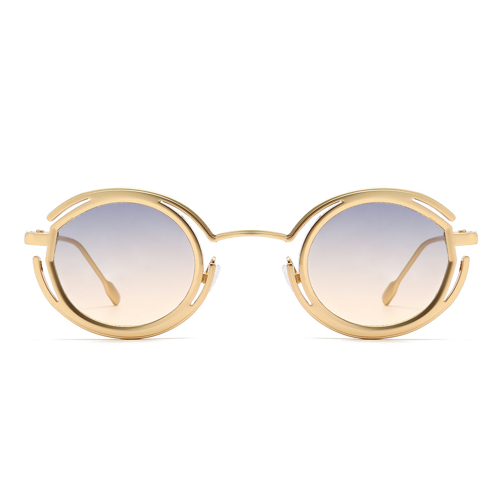 Dollger Vintage Metal Round Tinted Sunglasses