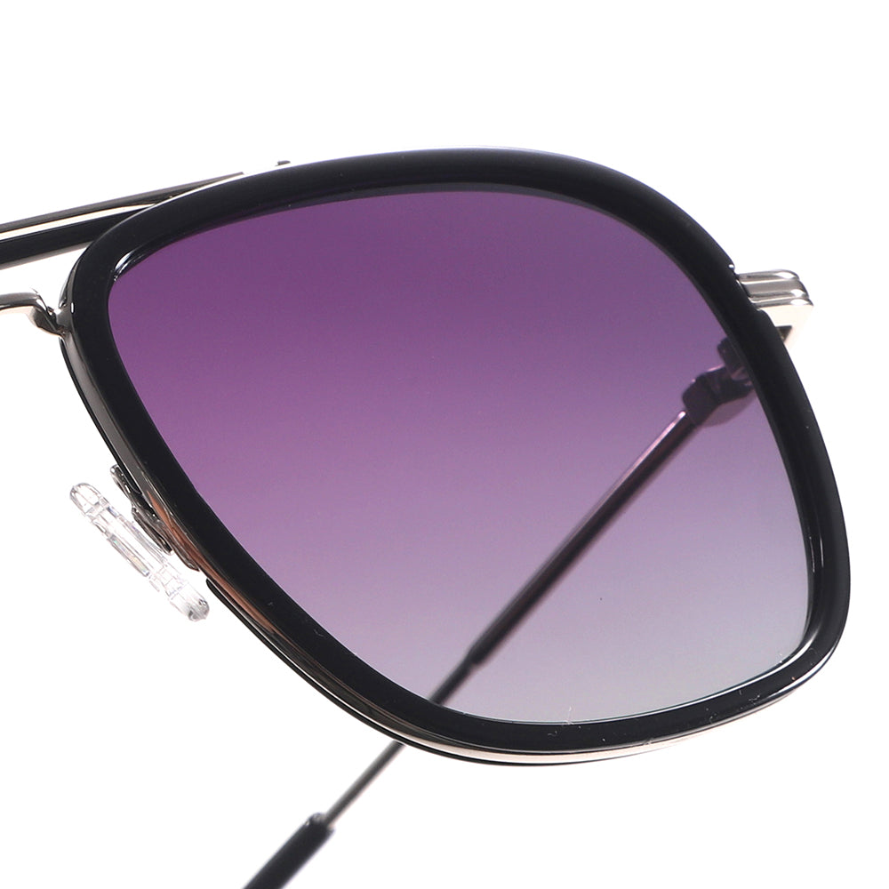 Dollger Square Aviator Black Sunglasses