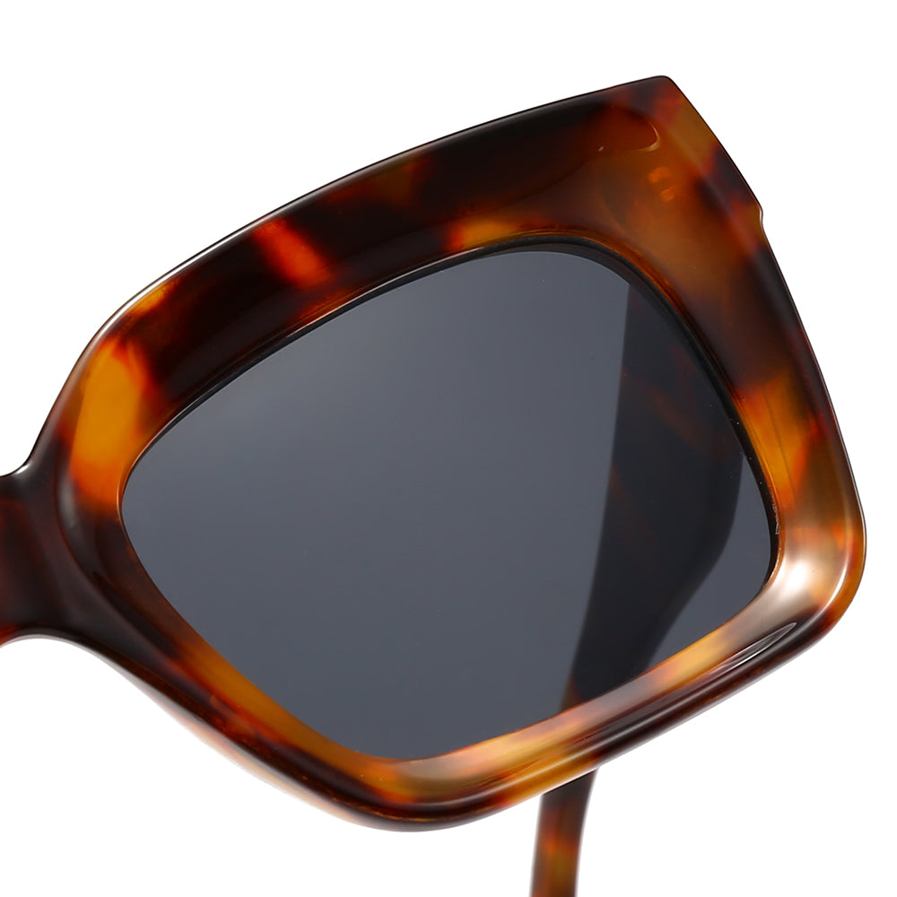 Dollger Thick Acetate Trapezoidal Sunglasses