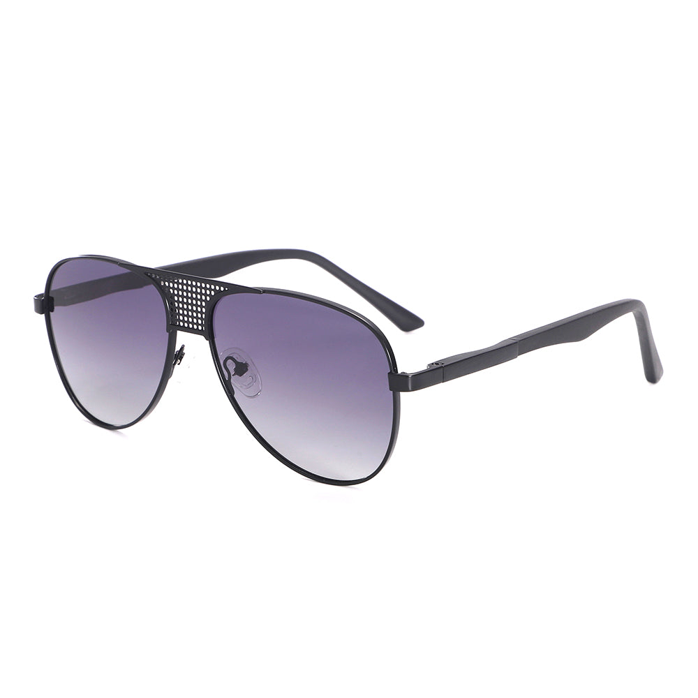 Dollger Silver and Lavender Gradient Aviator Sunglasses