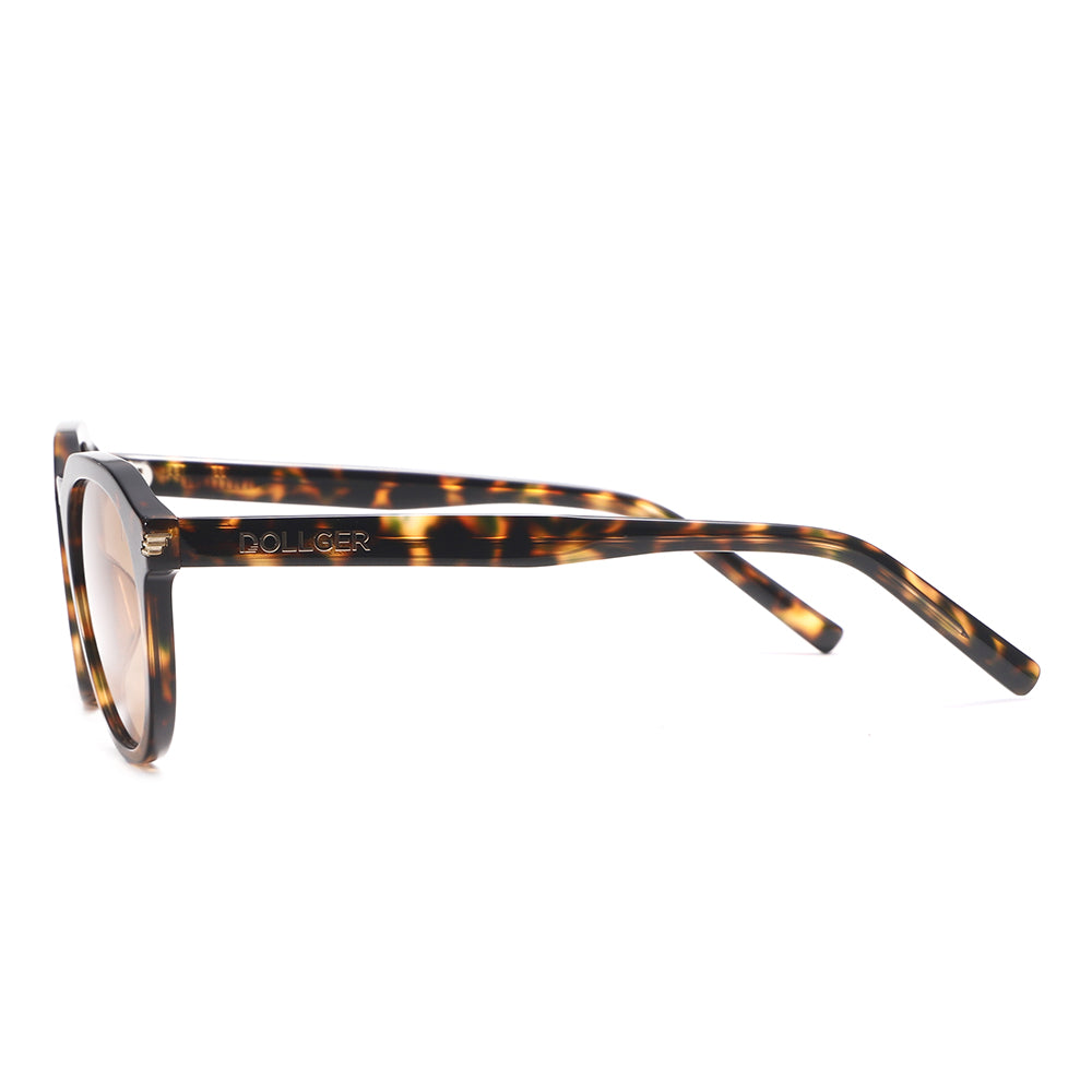 Dollger Black Retro-Vintage Round Tinted Sunglasses