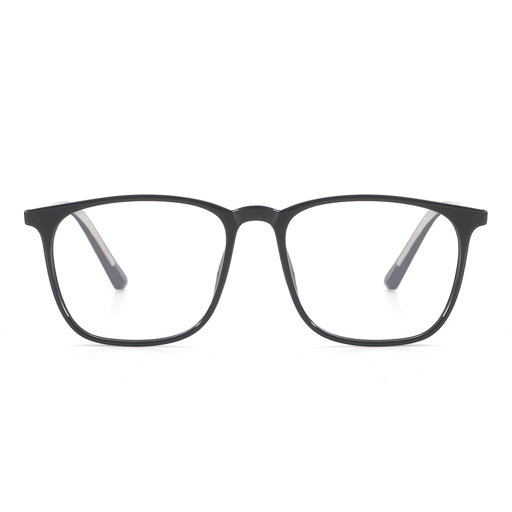 Dollger Black Acetate Trapezoid Eyeglasses