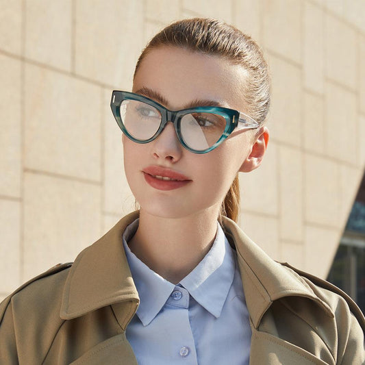 Dollger Cat Eye Ivory Turquoise Eyeglasses - MyDollger