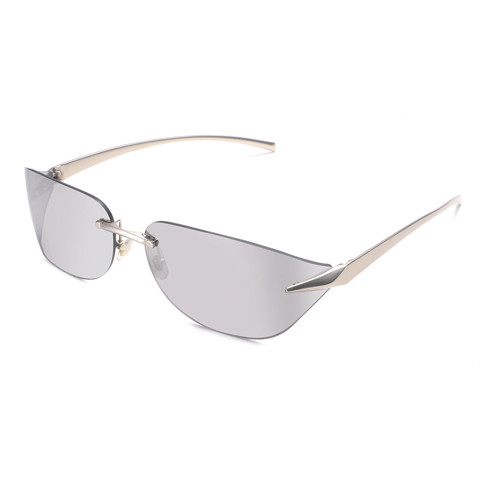 Dollger Rectangle Rimless Tinted Sunglasses