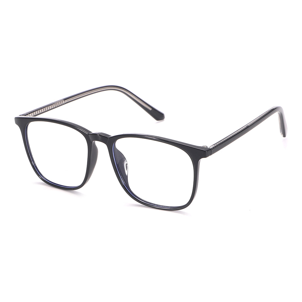 Dollger Black Acetate Trapezoid Eyeglasses