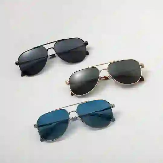 Dollger Metallic Aviator Tinted Sunglasses