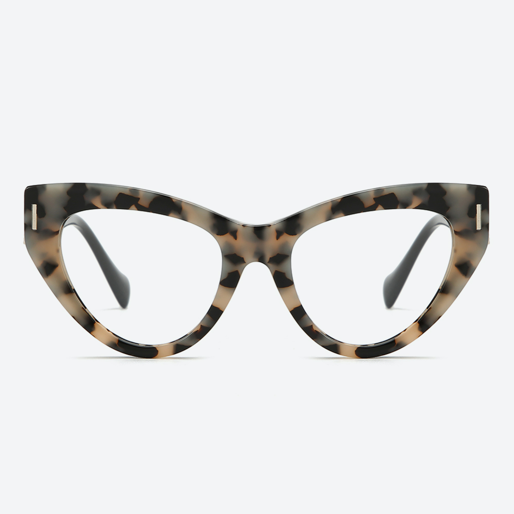 White tortoise glasses frames/clear lens