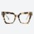 White tortoise glasses frames/clear lens